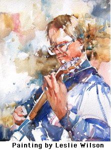 Painting of Bruce by Leslie Wilson